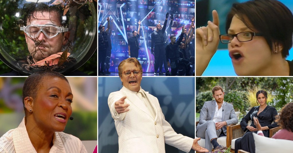 I'm A Celebrity, Britain's Got Talent, Jade Goody on Celebrity Big Brother, Adjoa Andoh, Jerry Springer the Opera and Prince Harry and Meghan