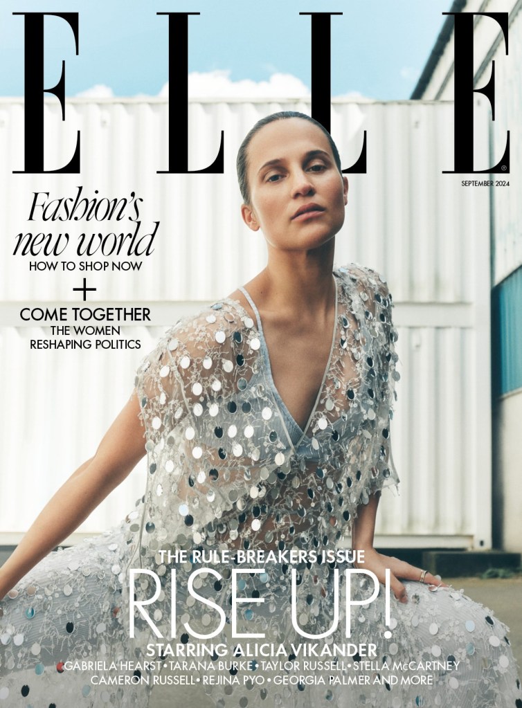 Alicia Vikander on the cover of Elle UK