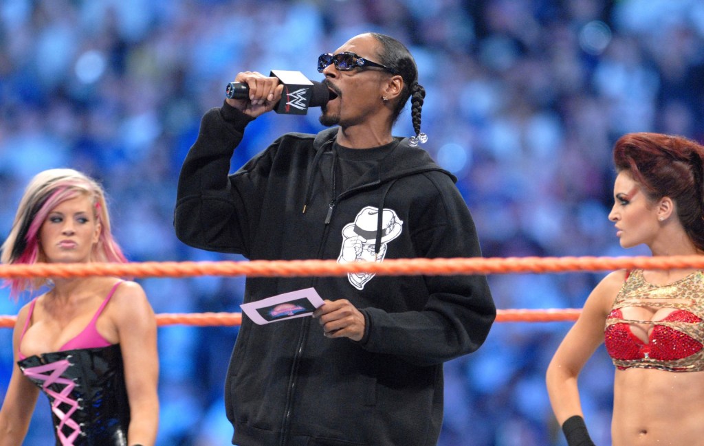 Snoop Dogg in the wrestling ring