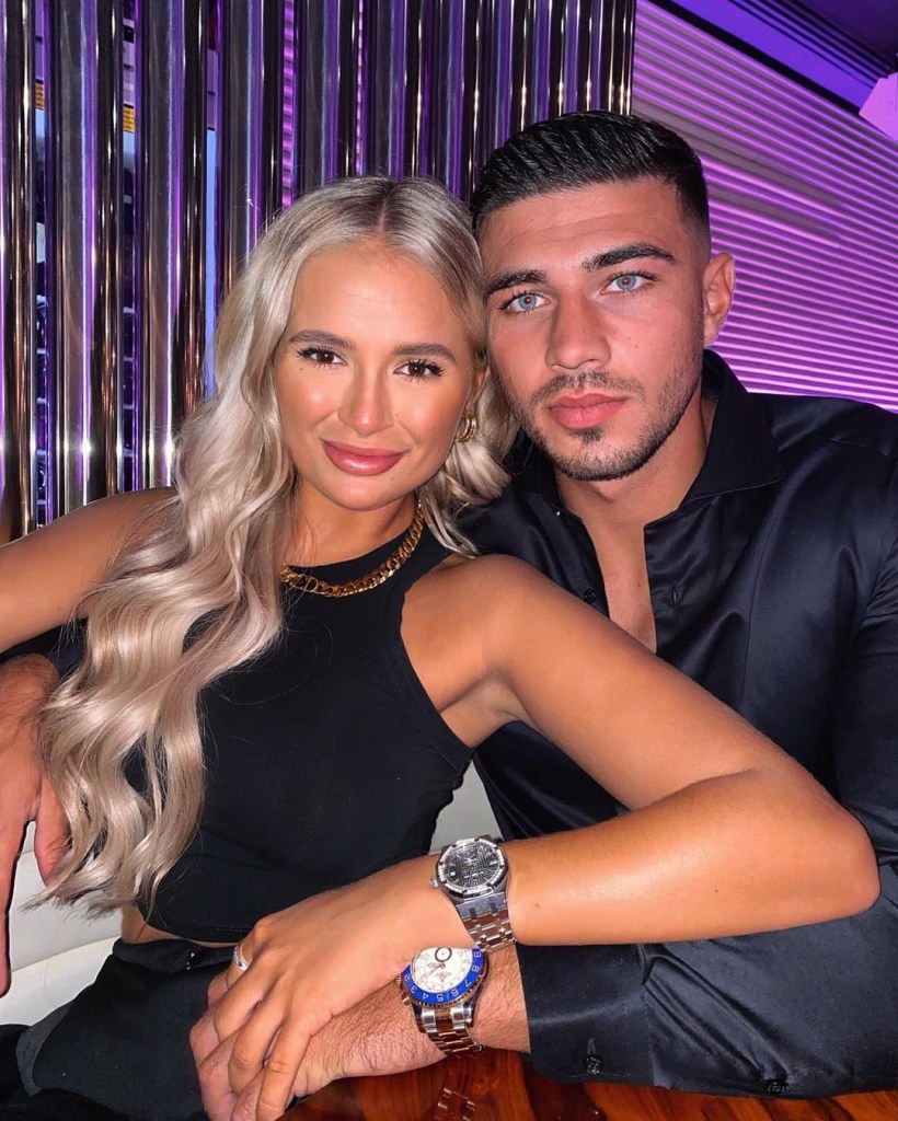 Tommy Fury and Molly-Mae Hague sat side by side