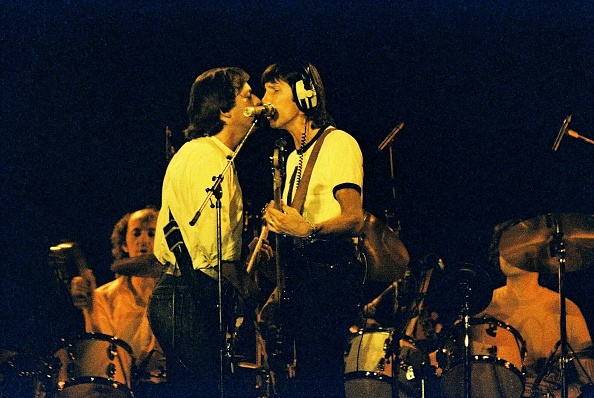 Pink Floyd perform on stage at The Wall In 1980