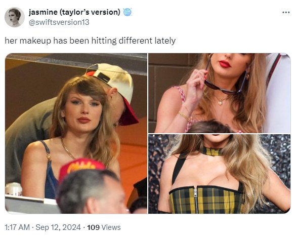 An X post about Taylor Swift