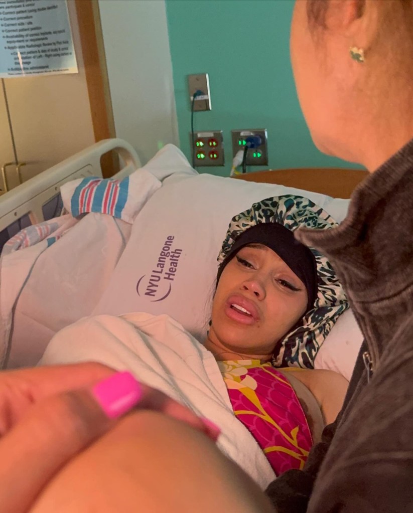 Cardi B in labour