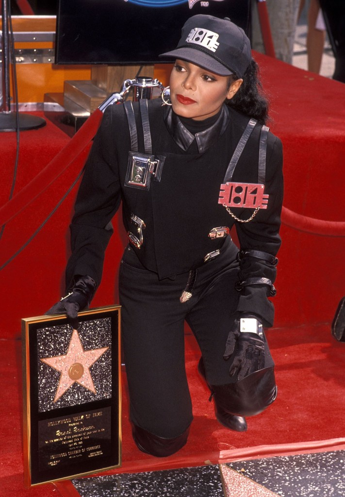 Janet Jackson receives a Hollywood Walk of Fame Star on April 20, 1990