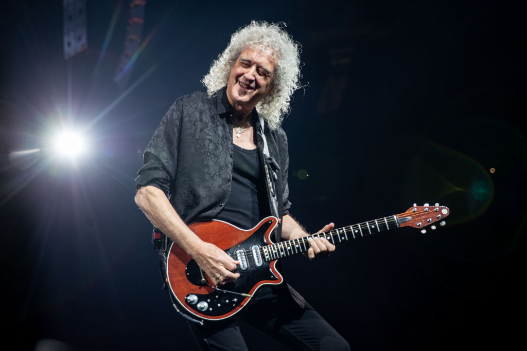 Sir Brian May playing guitar 