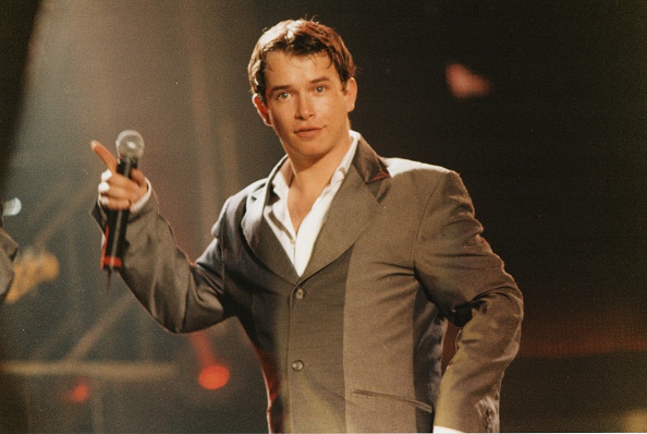 The late Stephen Gately performing with Boyzone