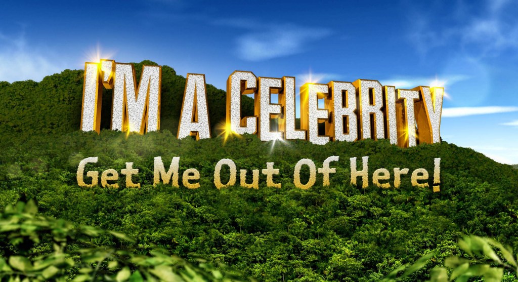 The I'm A Celebrity... Get Me Out Of Here! logo against a jungle backdrop