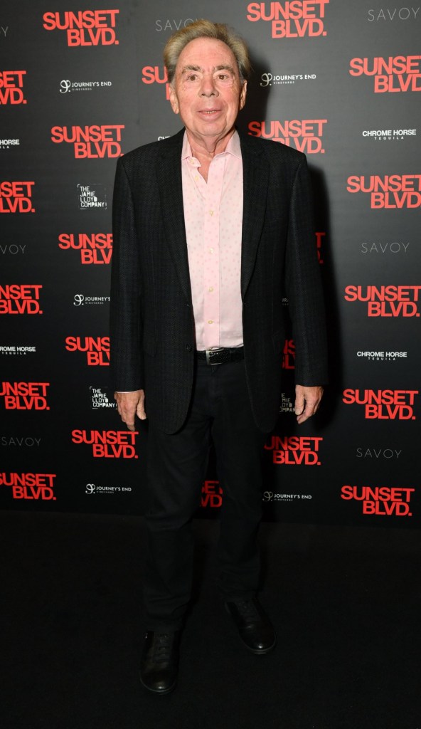 Lord Andrew Lloyd Webber attends the press night performance of Sunset Boulevard 