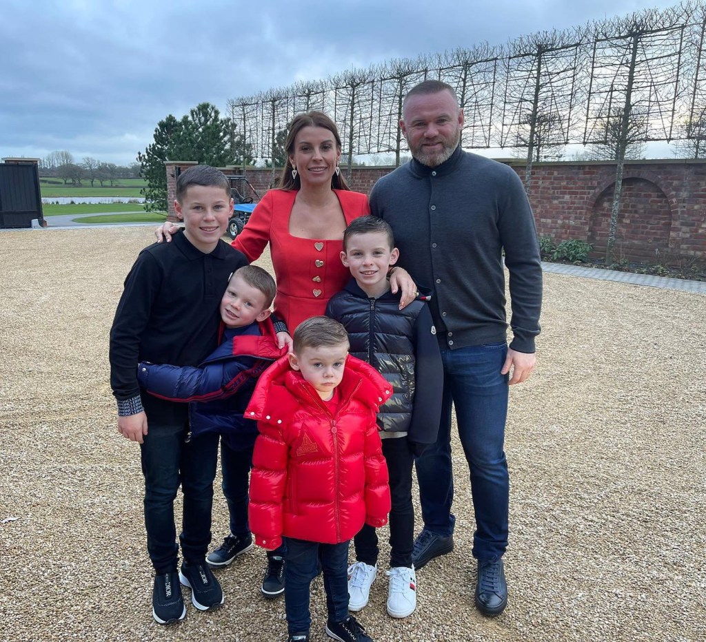 Wayne and Coleen rooney with their children.