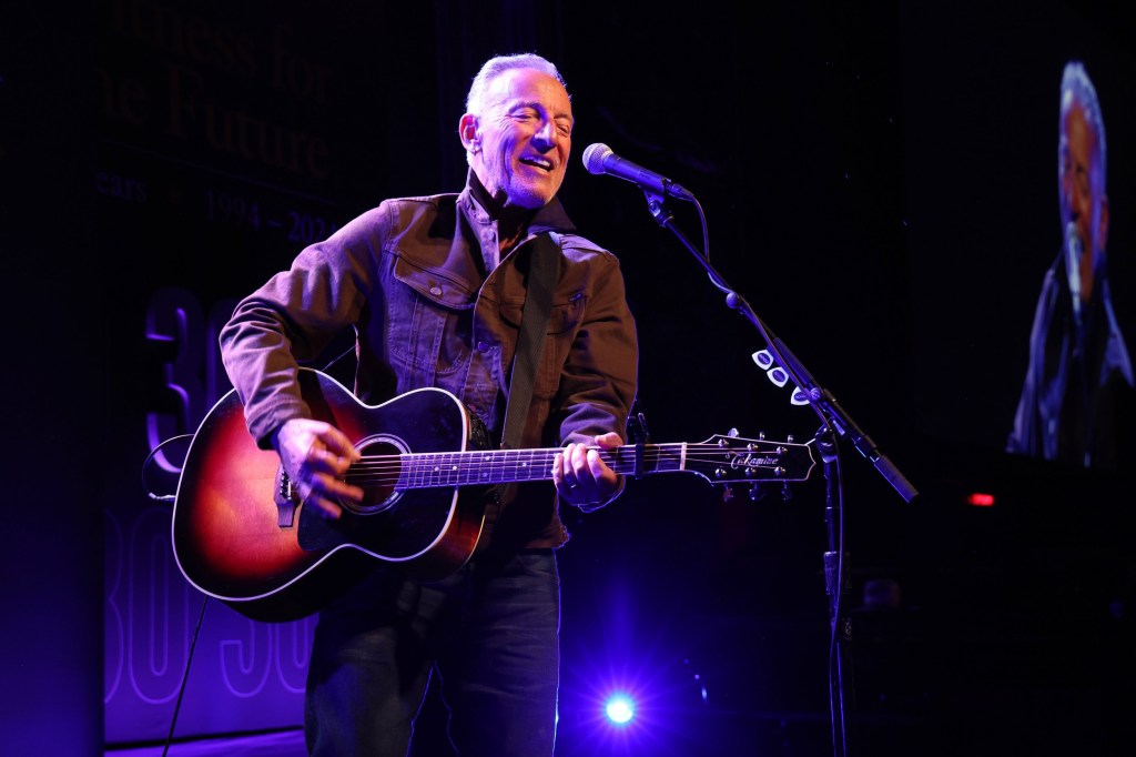 Bruce Springsteen performs onstage as USC Shoah Foundation hosts 30th Anniversary Gala 'Ambassadors For Humanity'