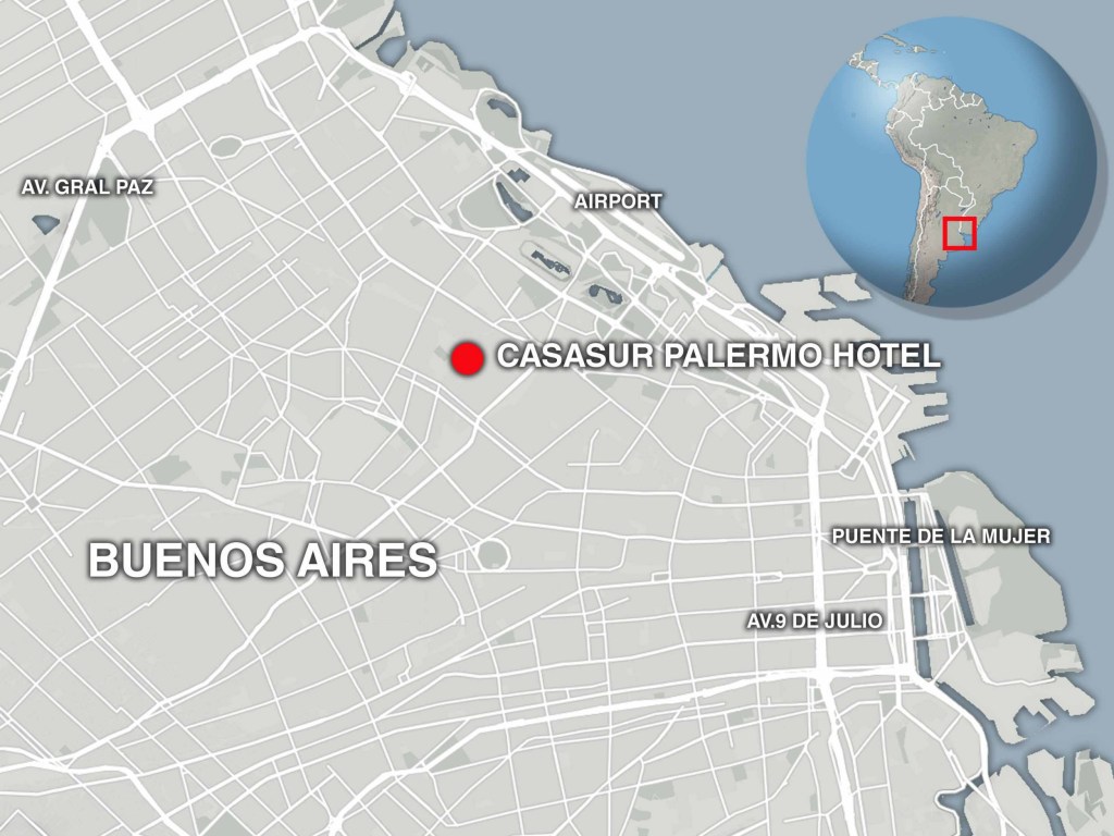 Liam Payne hotel map CasaSur Palermo Hotel Argentina